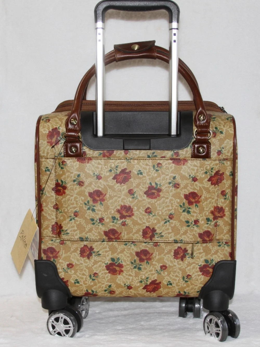 Patricia Nash Vitalia Underseater Trolley Luggage Suitcase Western Lace Rose NWT - Picture 4 of 7